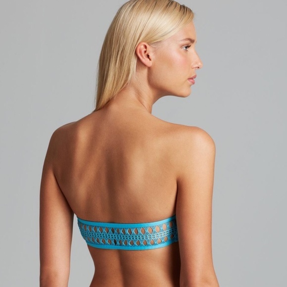 NWT💠ELLA MOSS Blue Bandeau Convertible Swim Top - Picture 3 of 3